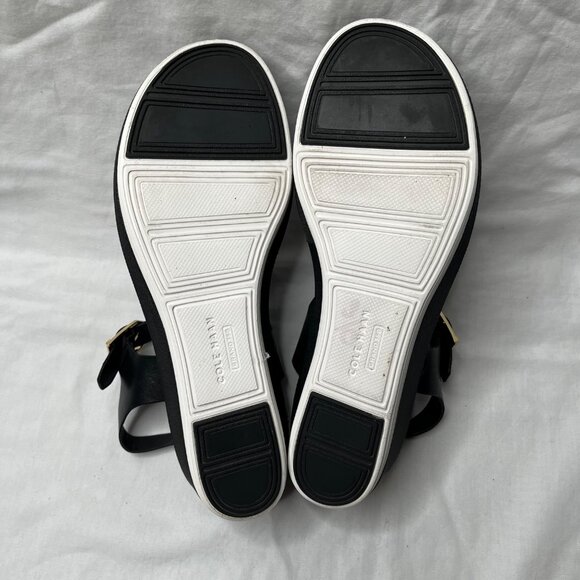 Cole Haan Womens Black OriginalGrand Peyton platform Sandals 8 B - Picture 10 of 12